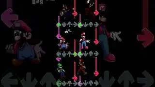 FNF: Different Character Test | But Everyone (MARIO/Hard Mod) #edit #shorts