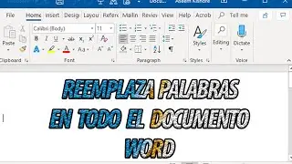 REEMPLAZAR O CAMBIAR PALABRAS EN WORD 2016