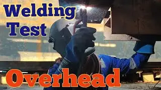 plate welding test overhead 4G