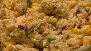 Prosta i szybka sałatka z tuńczykiem, ryżem i kukurydzą, KitchenBook