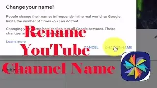 Rename YouTube Channel (in 1 min)
