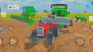 How to pull a combine 🚜 indian vehicles simulator 3d new update 2024