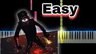 DOORS Floor 2 The Mines - Dam Seek Boss Fight Theme (Easy Piano Tutorial)