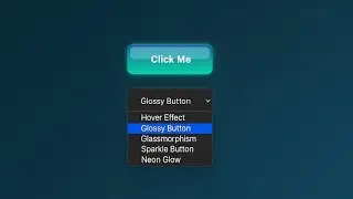 Glowing Button in HTML & CSS | Glassmorphism & Neon Effects 🔥