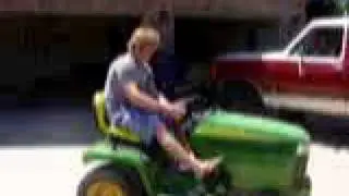 Wheelie on a John Deer