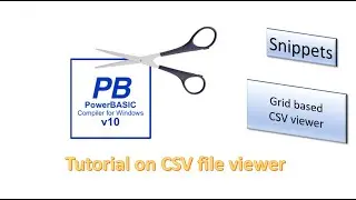 PowerBasic Snippets - Tutorial on CSV viewer application