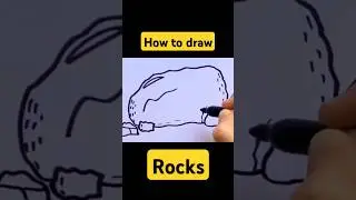 How to draw Rocks #shorts #art #drawingtutorials #drawing  #howtodraw #colouring #Rocks #easy