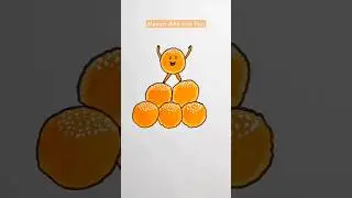 Ganesh Ladoo Drawing😍😋 #shorts #ganeshchaturthi #ganpatibappa