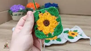 Crochet sunflower bag making 🌻🌻🌻