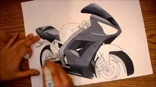 Kawasaki Ninja ZX6R Drawing