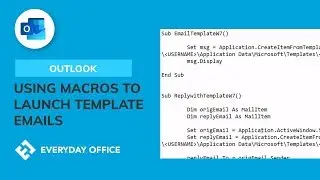 Launching Templates with Macros in Outlook