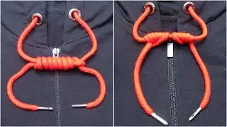 2 ways to tie Your hoodie strings. Tutorial for Knots. How to tie hoodie strings.