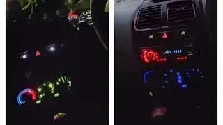 Dashboard Button backlight Colour change in Hyundai Accent Car||Accent Dashboard switch light color.