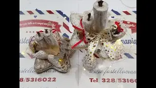 Tutorial segna posto natalizio stelle con candele vintage #natale2024