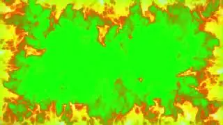 Fire Frame in Green Screen || Animation Video || 2023