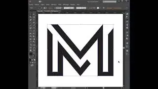 Monogram letter M - illustrator