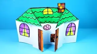 DIY - How To Make Paper Home For Little Dolls by yourself