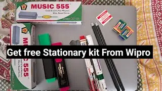 Get free stationary kit from wipro | Book, pencil, marker, ..etc | Free kit without approval
