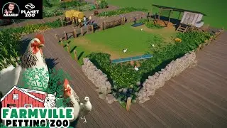Building A Chicken Enclosure With A Chicken Coop In Planet Zoo | Farmville Petting Zoo Part 2 |