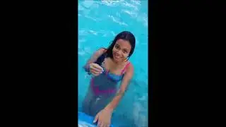 Pretty in pink in the pool