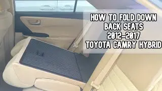 How to fold down back seat of 2012-2017 Toyota Camry Hybrid video #toyotacamryhybrid #toyota