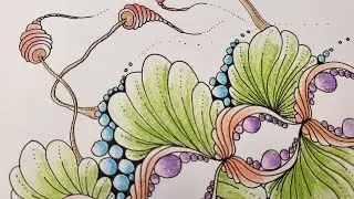 FINALLY using COLOUR pencils on my DOODLE ●100% STRESS RELIEF●