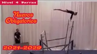 NEW Level 4 Uneven Bars  Nuevo Nivel 4 Barras - gymnastics official routine video GIMNASIA 2021-2029