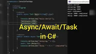 Asynchronous programming with async, await, Task in c# | Synchronous | Example