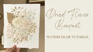 dried flowers watercolor tutorial | step by step ✿ easy tutorial for beginners