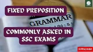 Fixed Preposition in, on, at...| English grammar | SSC #grammar #english #fixedprepositions