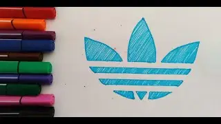 Oson Adidas logotip chizish 👟 | Boshlovchilar uchun