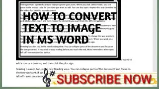 MS WORD ME TEXT KO IMAGE ME ASANI SE CONVERT KRE || 