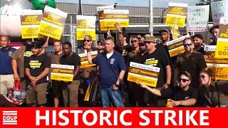 UPS Workers Rally Ahead of HISTORIC Strike: Workers Living in Shelters at Billion Dollar Company!