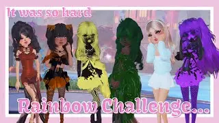 I Did The Rainbow Challenge In Dress To Impress... (It was so hard)
