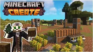 I built my first TREE FARM in Minecraft Create Mod!