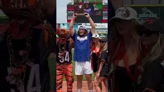 Cal Adomitis celebrates his 2024 Logan Wilson HR derby crown