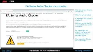 EA Series Audio Checker demonstration