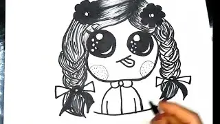 doll Drawing | girlsketch | babydrawing | cute face