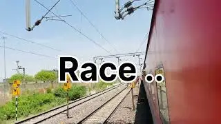 Race between Goods train and Passenger train #railway