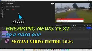 Add Breaking News text to a video clip in Movavi Video Editor 2026