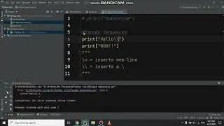 End Command & Escape Sequences in Python | Python Tutorials For Absolute Beginners