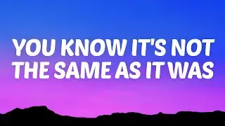 Harry Styles - As It Was (Lyrics) you know it's not the same as it was
