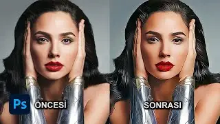 Photoshop çizim efekti - çizim efekti uygulaması - Fotoğrafı çizgi karakter yapma