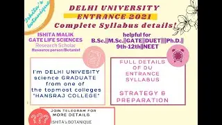 DELHI UNIVERSITY ADMISSION 2021 ENTRANCE & SYLLABUS DETAILS, ALL COURSES ADMISSION CRITERIA
