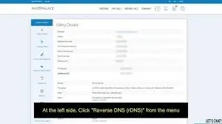 Set Reverse DNS of HostPalace Server