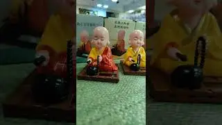 Solar Monk Buddha Bobblehead