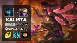 Kalista vs Ezreal ADC - KR Challenger - Patch 14.18 Season 14