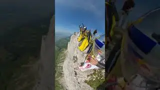 fredfugensf jumped with 6 friends from the top of the Dent de Crolles🇨🇵🚀 #soulflyers #wingsuit