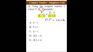 Complex Number - Imaginary Unit 