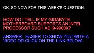 How do I tell if my Gigabyte Motherboard supports a particular 8th or 9th gen Intel CPU